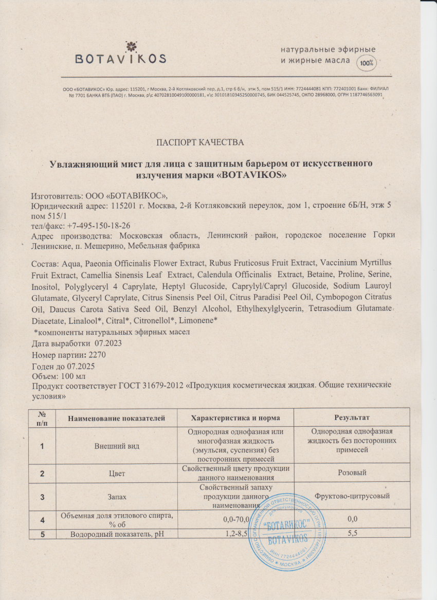 Паспорт №072023